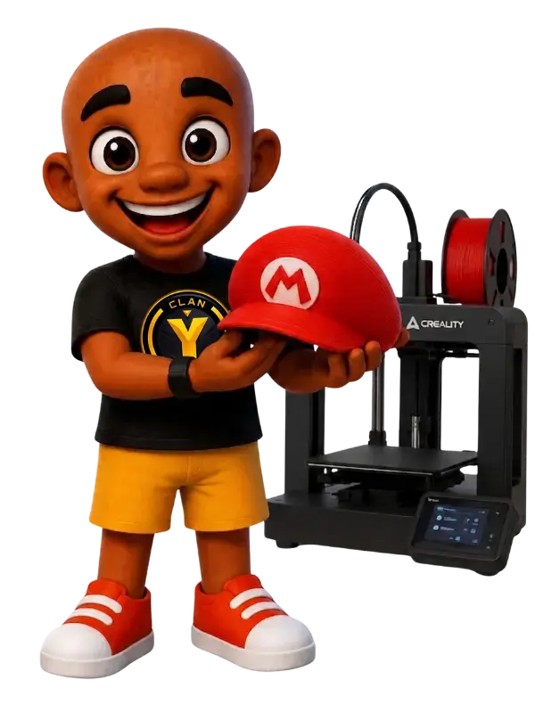 Suporte branco personalizado produzido em impressão 3D na CLAN Y GAMER em Manaus.